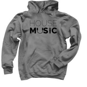 House Music Hoodie Charcoal