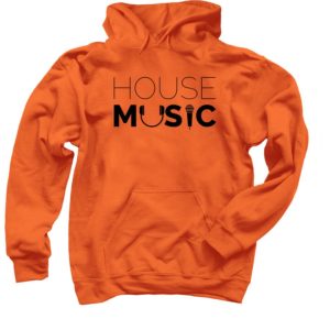 House Music Hoodie Orange